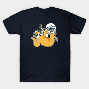 Cute Cartoon Sloth // Let's Hang T-Shirt